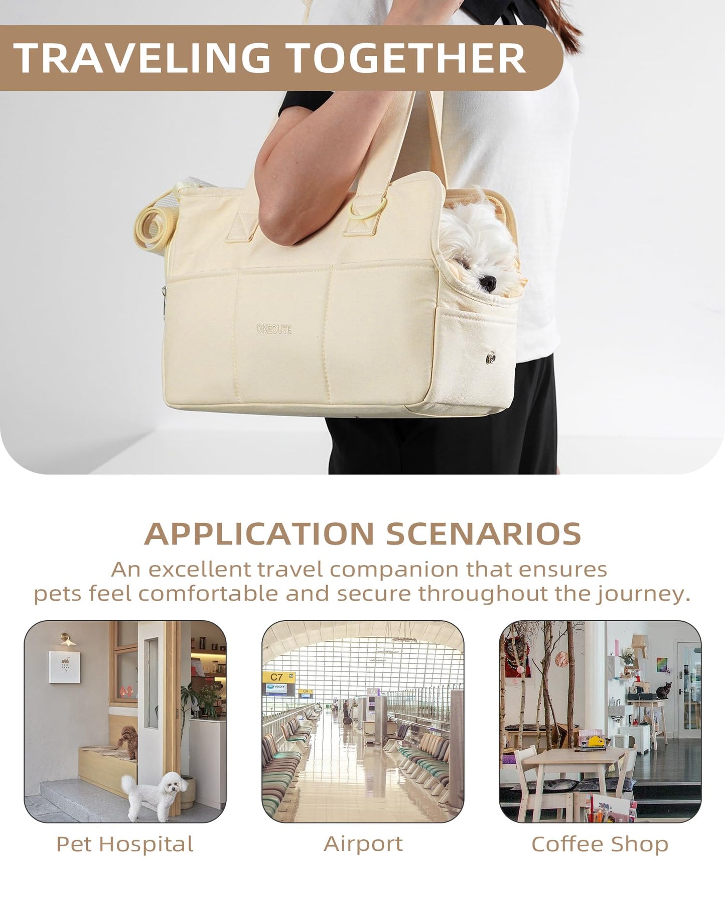 ONECUTE Dog Purse Carrier for Small Dogs Rabbit Bag