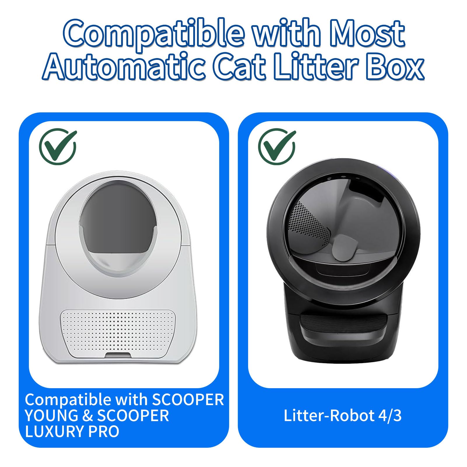 120 Pack Automatic Litter Box Liners, Compatible with SCOOPER Box