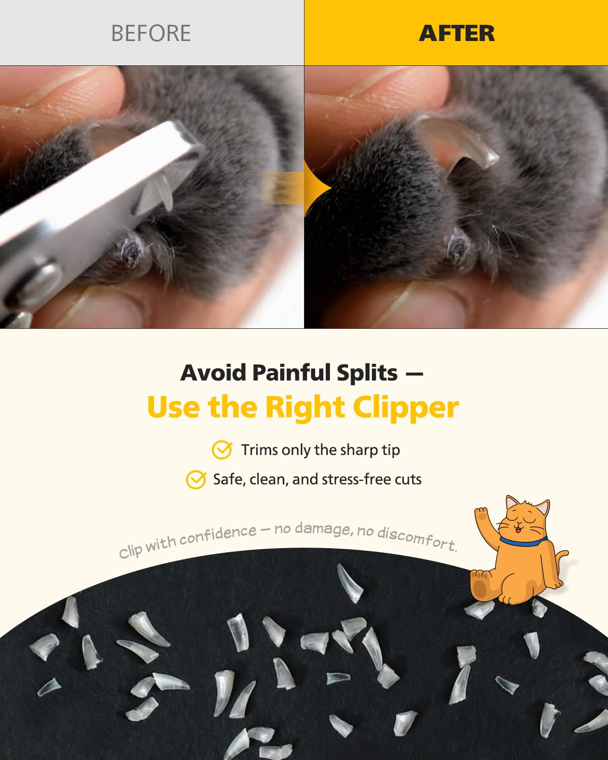 [PETHROOM] Cat Nail Clipper Trimmer for Indoor Cats with Clipper