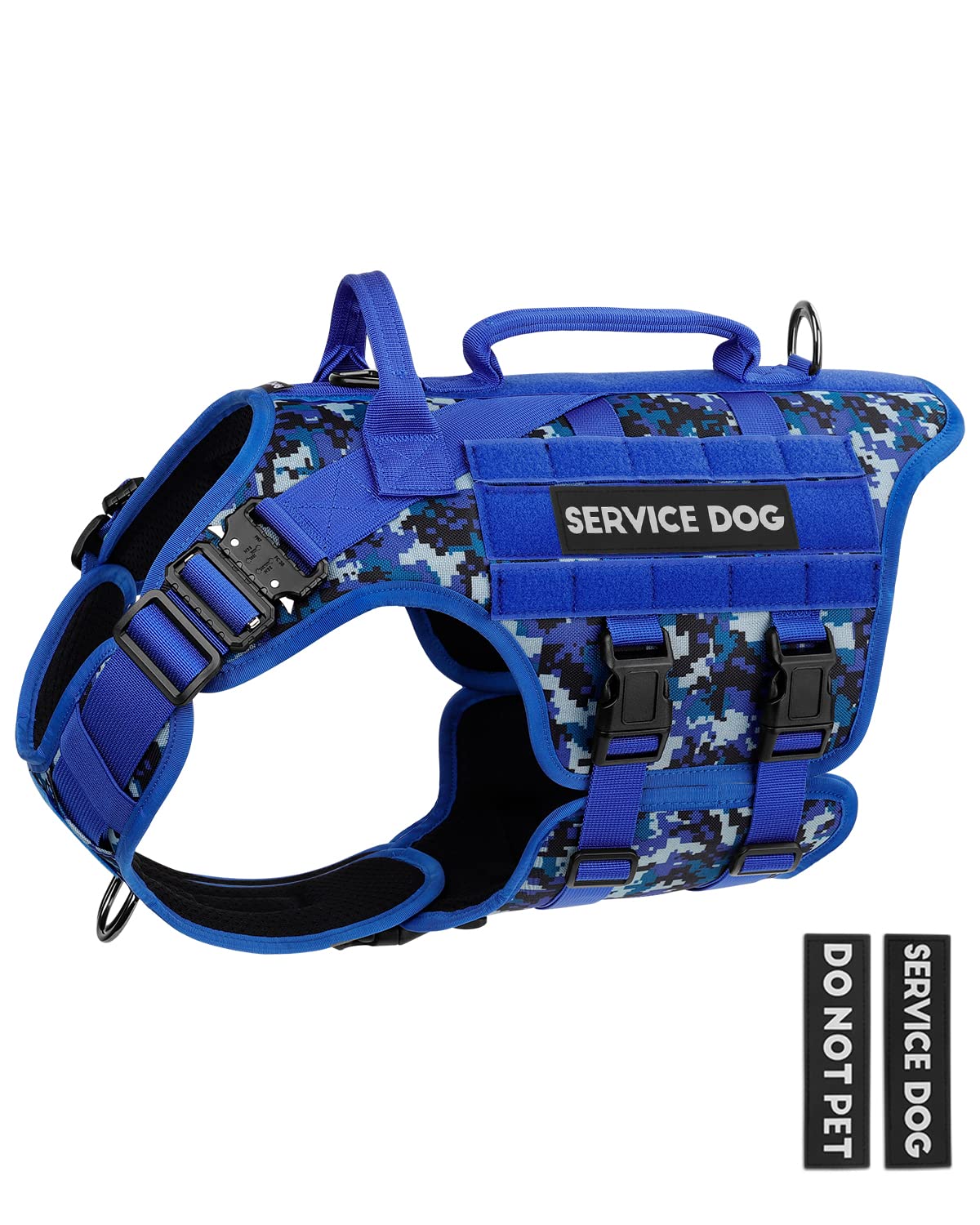 PETNANNY Tactical Dog Harness No-Pull Service Vest for Large Hook
