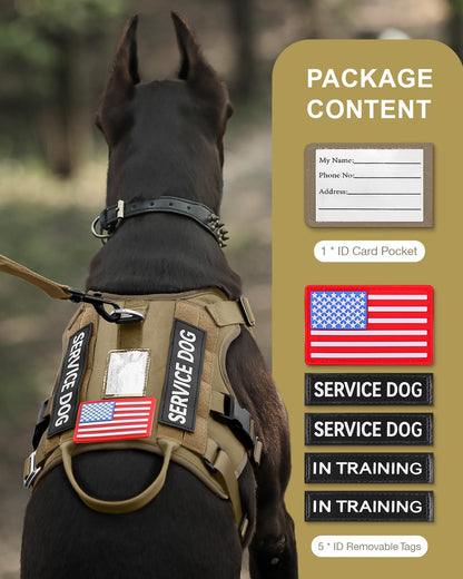 FAYOGOO Tactical Dog Harness for Small and Medium Breed Mesh Harness