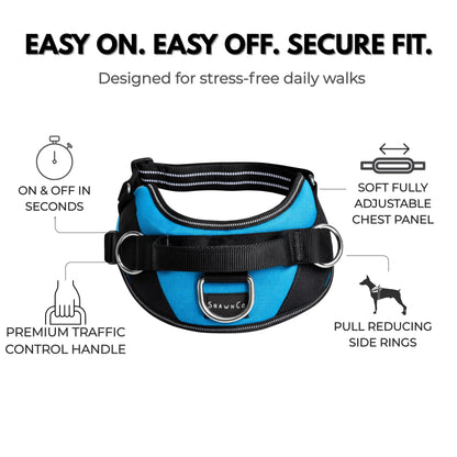 ShawnCo Essential Dog Harness, No-Pull Pet Vest with 3 Leash Leash