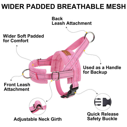 BEAUTYZOO Dog Harness Small Sized Dogs,2.0 Upgraded No Pull Leash
