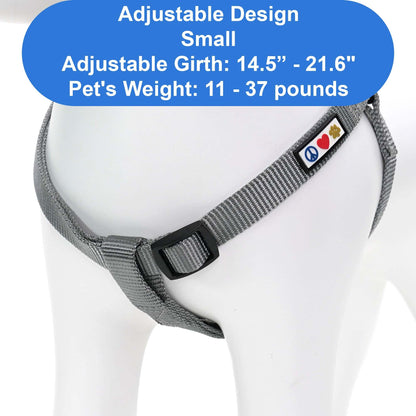 Pawtitas Solid Step-in Dog Harness Adjustable No-Pull Vest for Harness