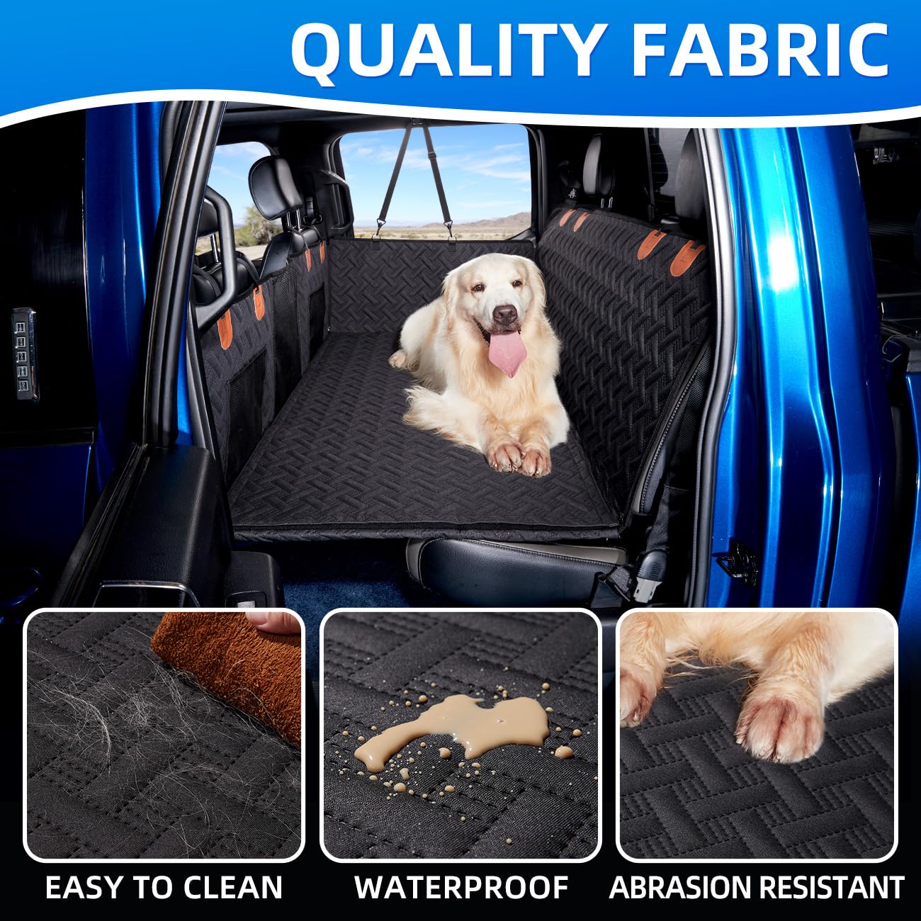 MAXFUT Truck Dog Seat Cover Back Seat,Back Seat Extender for Seat