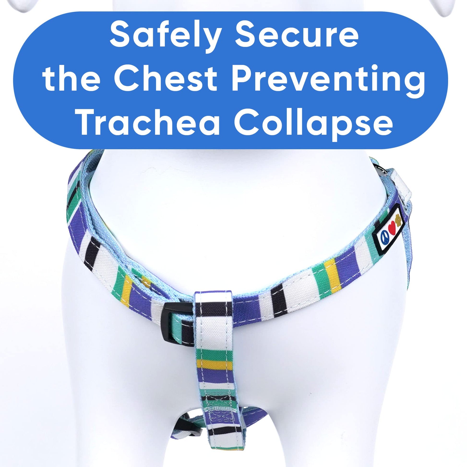 Pawtitas Multicolor Step-in Dog Harness Adjustable No-Pull Vest