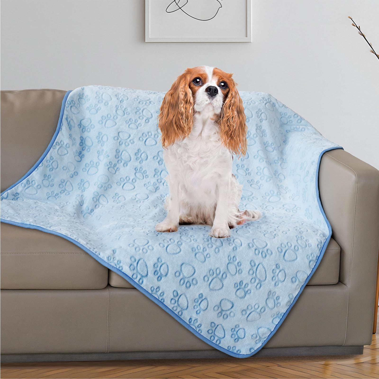 Stuffed Dog Blanket, Soft Throw Flannel Fleece Blanket Crate