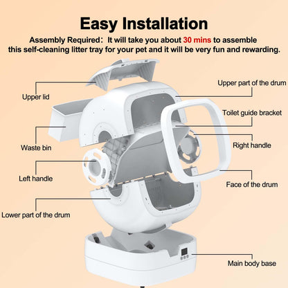 Mintakawa Automatic Cat Litter Box Self Cleaning APP Control Box