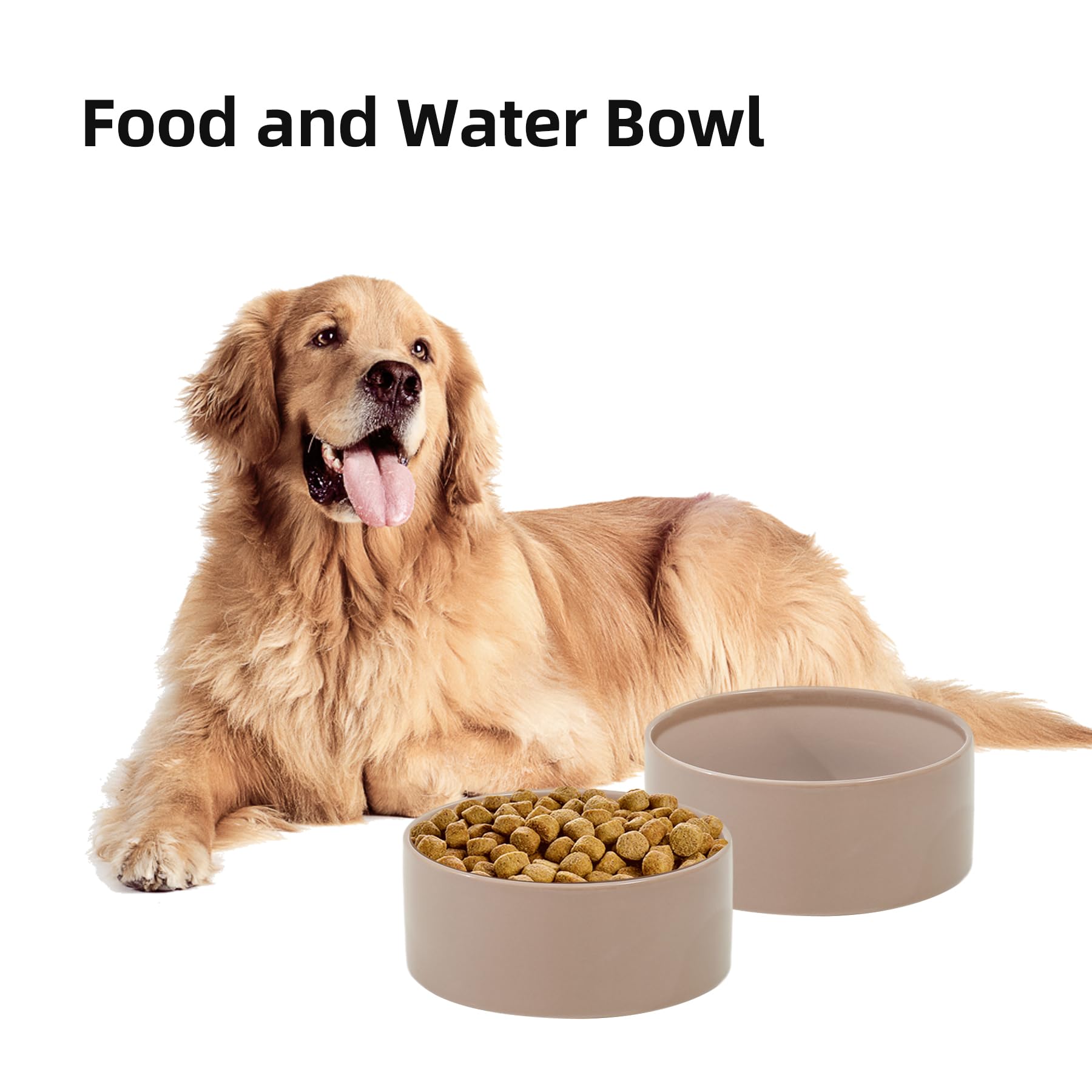Havniva Ceramic Dog Bowl, Food and Water Bowl for Medium Breed Bowl