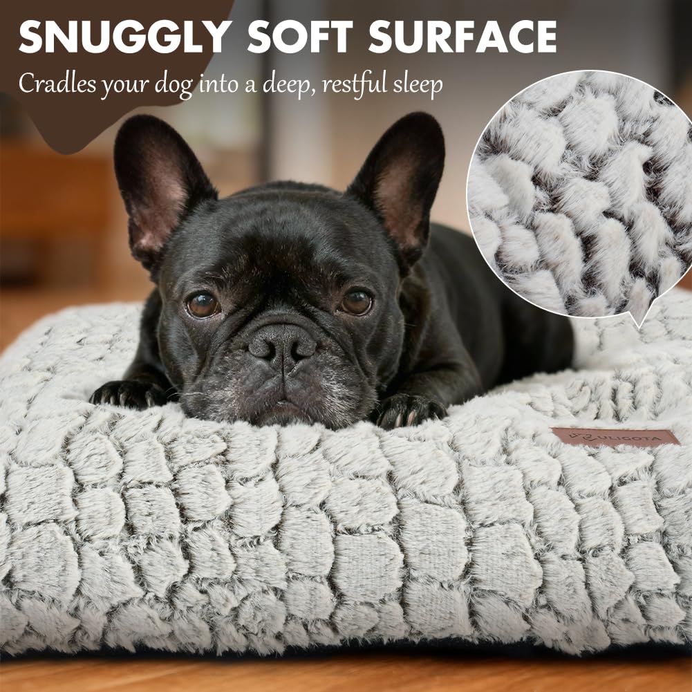 Dog Bed Crate Pad Soft Fluffy Pet Cushion Mat Anti-Slip Comfy Kennel