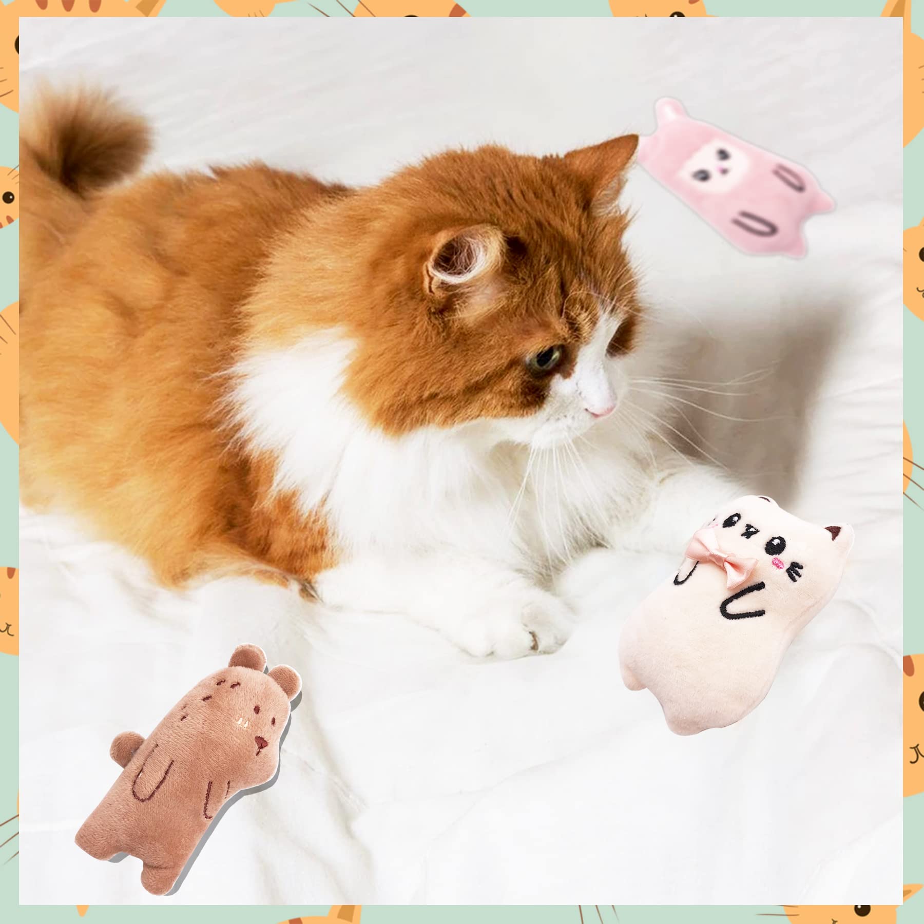 Pai Sence Cat Toys for Indoor Cats Kittens Interactive Pillow Catnip