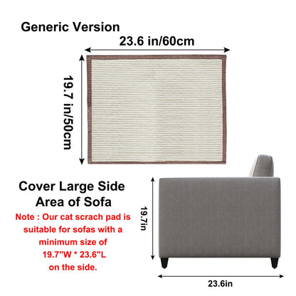 Cat Scratch Furniture Protector with Natural Sisal for Furniture