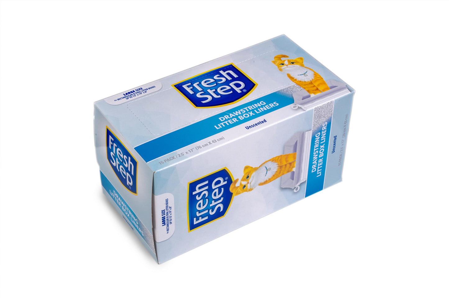 Fresh Step Drawstring Cat Litter Box Liners, Unscented Heavy Duty Box