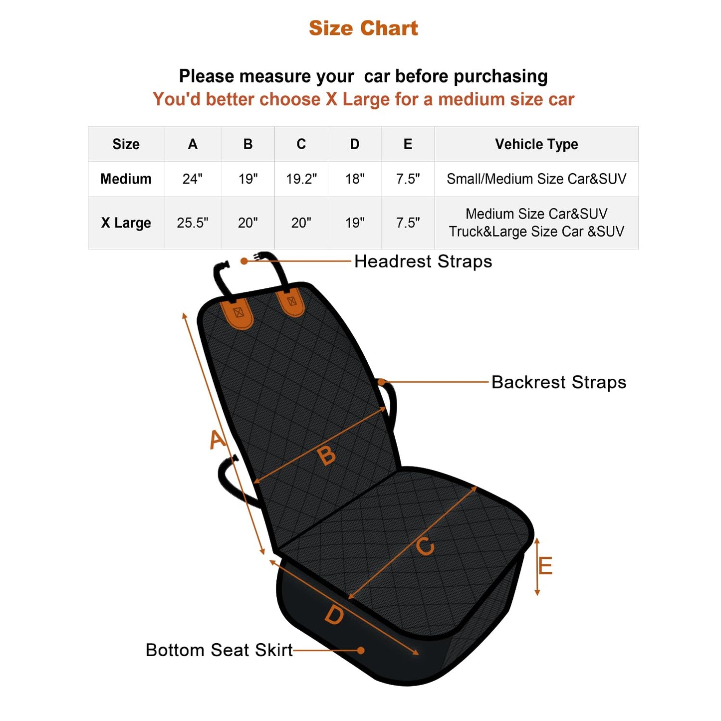 Paw Jamboree 2PCS Dog Car Front Seat Covers Scratch-Proof Pet Car Seat