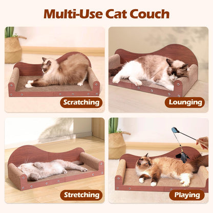 ComSaf 26.4" Large Cat Scratcher Bed, Cat Scratching Board, Bed
