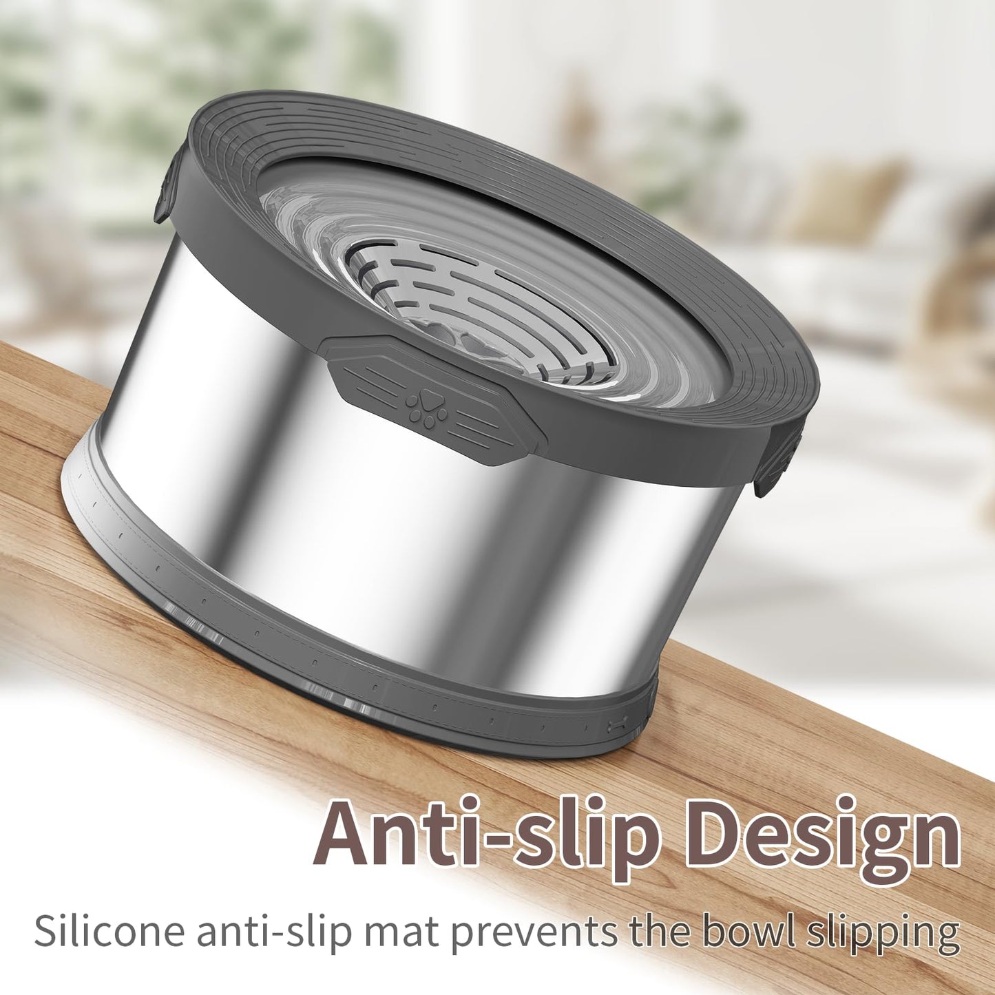 Dog Water Bowl No Spill Stainless Steel Water Bowl