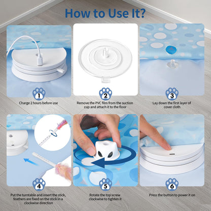 Rechargeable Interactive Cat Toys, Automatic Cat Toy for Indoor Toys