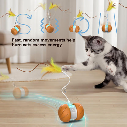 umosis Cat Toys for Bored Indoor Adult Cats,Interactive Flying Feather