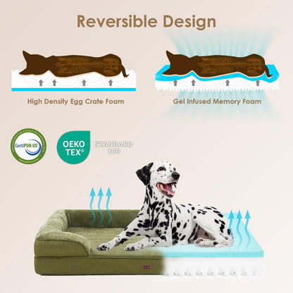 EHEYCIGA Orthopedic XXL Dog Bed for Extra Large Dogs, Waterproof Bed