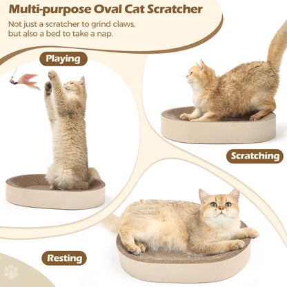 ComSaf Cat Scratching Board Cat Scratcher Bed for Indoor Bed