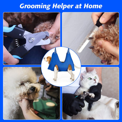 ATESON Pet Dog Grooming Hammock Harness for Medium Dogs Nail Trimming