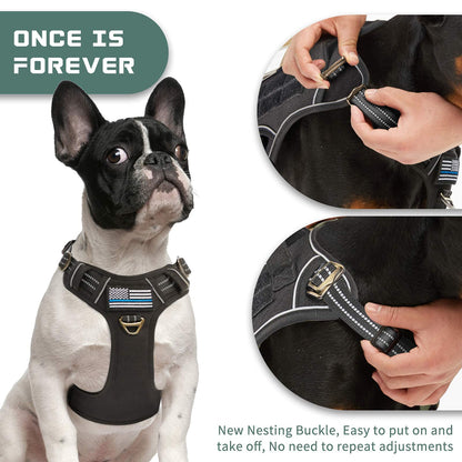BUMBIN Tactical Dog Harness for Medium Dogs, No Pull, Harness