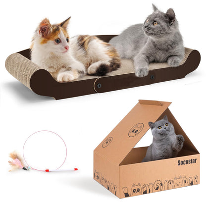 27.6'' Cardboard Cat Scratcher Bed Extra Large Scratching Couch Wand