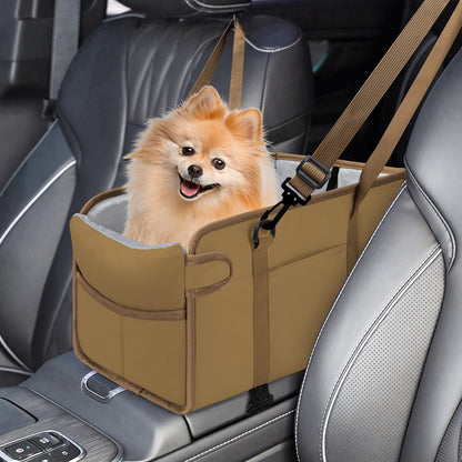 Portable Dog Car Seat for Small Dogs Adjustable Safety Leash, Seat