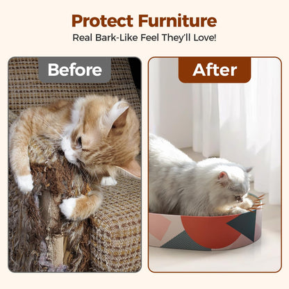 ComSaf Cat Scratcher Cardboard Bed Lounge Couch for Indoor Cats Pad