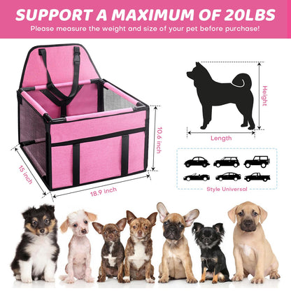 GENORTH Dog Car Seats for Small and Medium Dogs,Portable Seat
