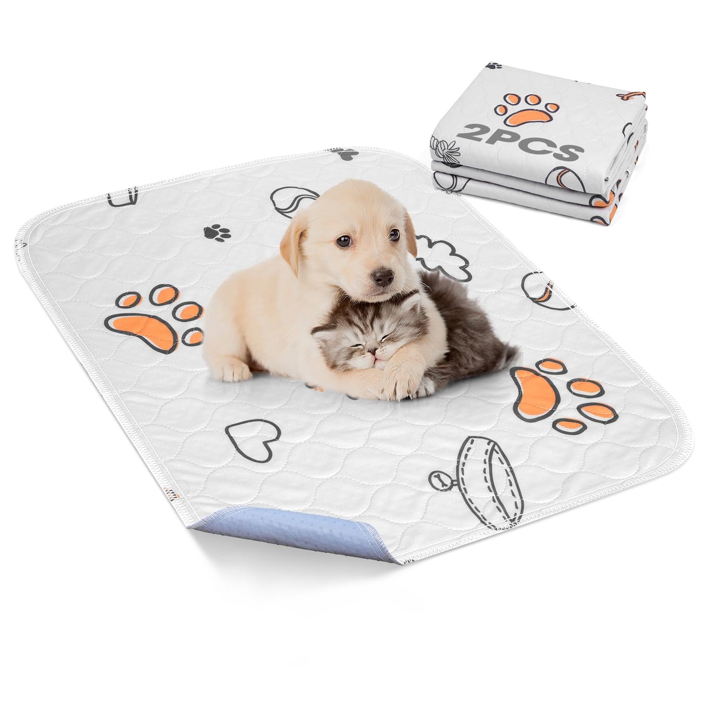 Washable Pee Pads for Dogs, 2 Pack Large x36" Super Absorbent Mat