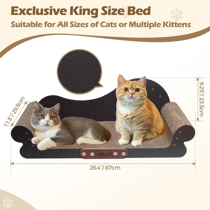 ComSaf Large Cat Scratcher Bed 26" Cat Scratching Board Cat Board