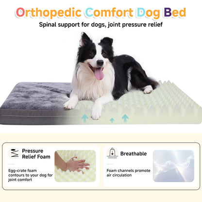 WAYIMPRESS Waterproof Dog Bed for Crate Outdoor Crate Pad Bed