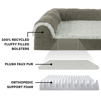 Furhaven Orthopedic Dog Bed for Large/Medium Dogs w/ Removable Bed
