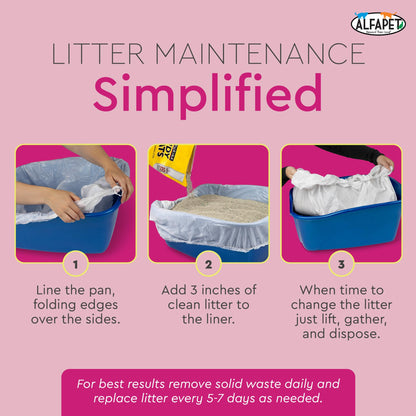 Alfapet Elastic Cat Litter Box Liners Extra Giant 30 Count Box