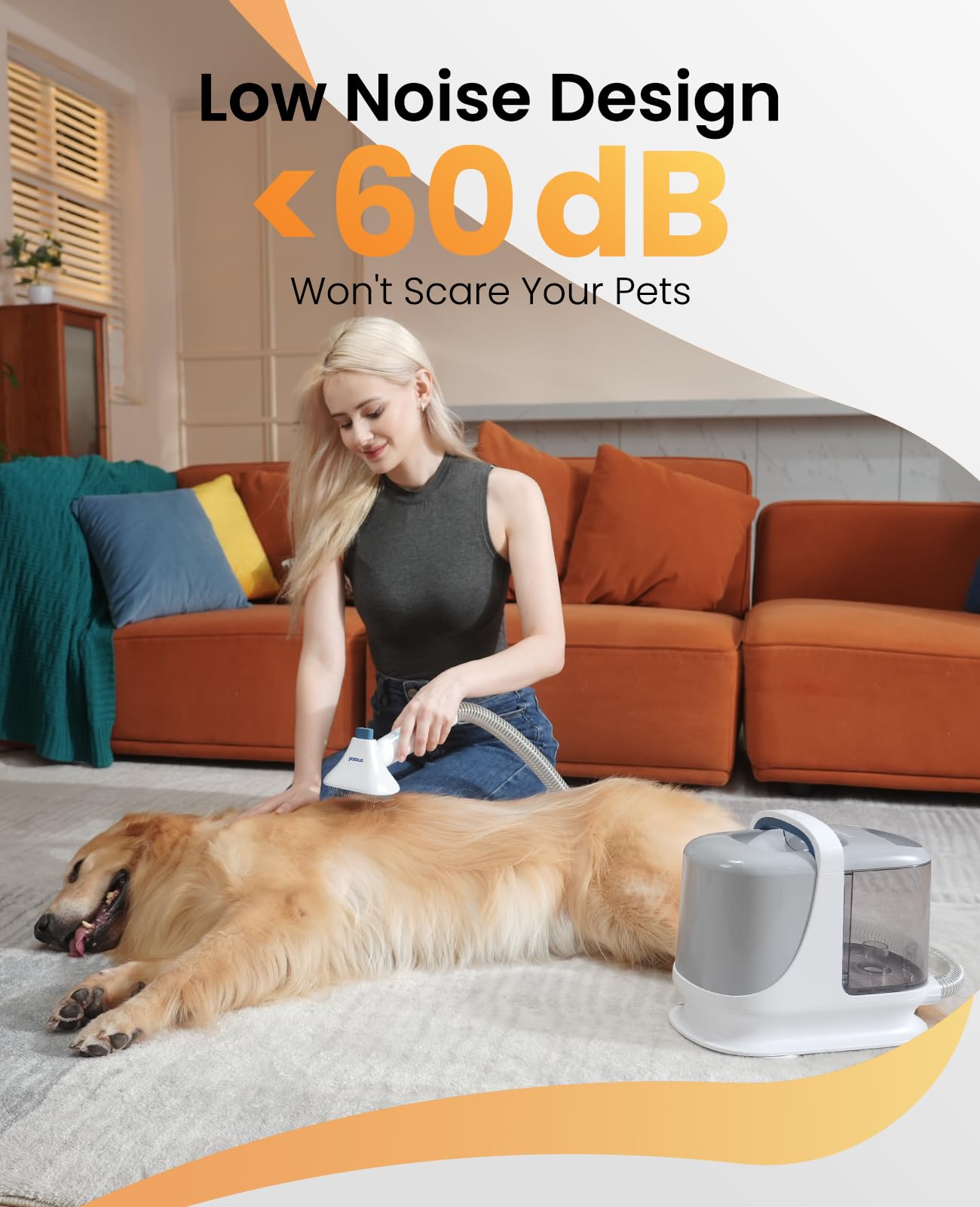 oneisall Dog Grooming Vacuum, 13000Pa Powerful Dust Cup Pet Clipper