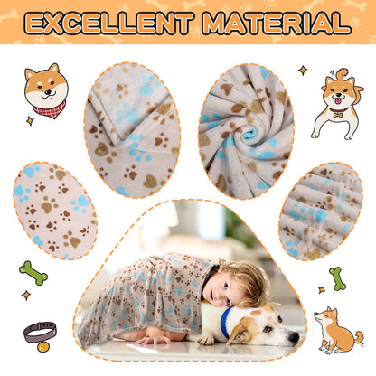 Rezutan Dog Blanket for Large Dogs, Upgraded 3 Pack Dog Cat Crate