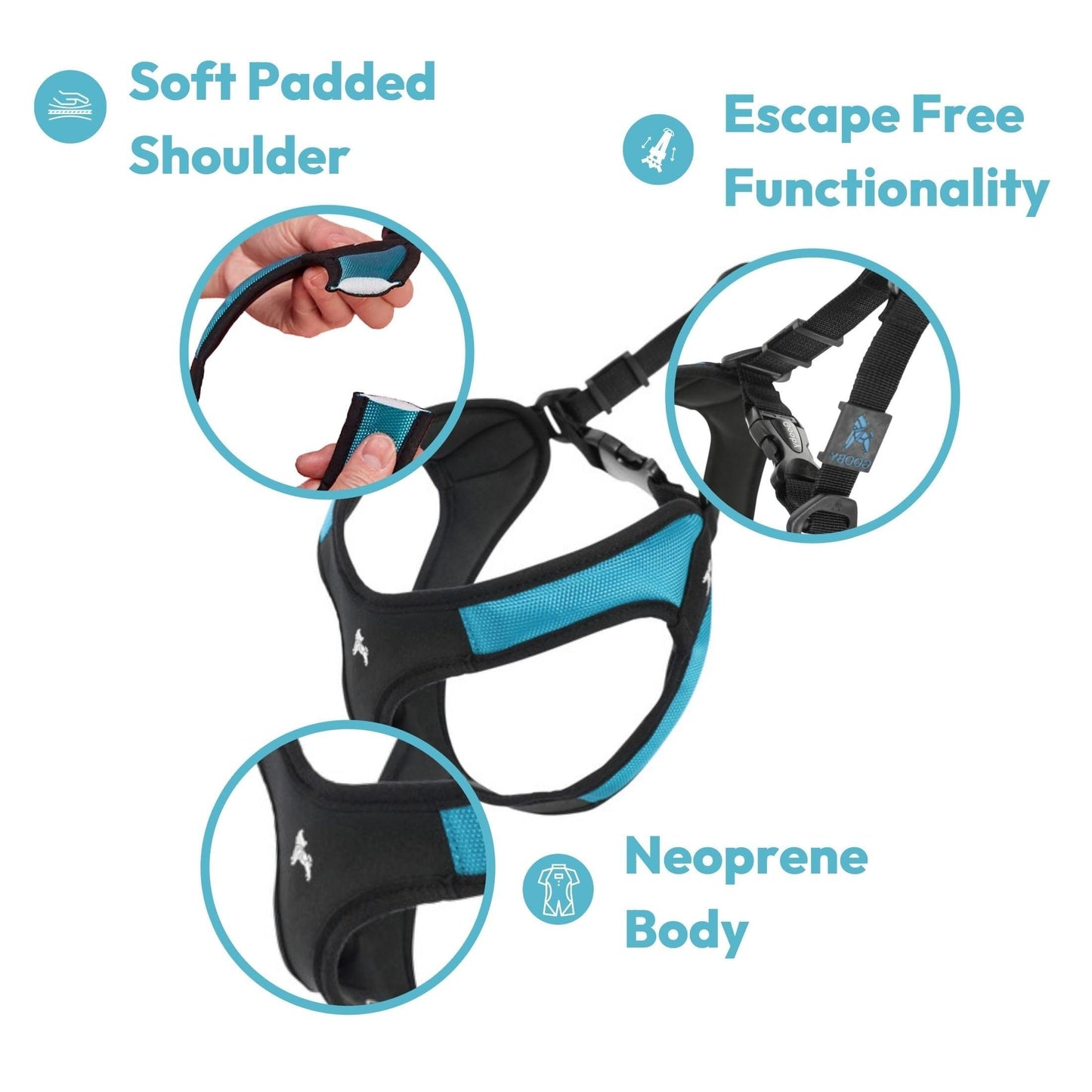 Gooby Escape Free Easy Fit Harness Small No Pull Step-in Harness