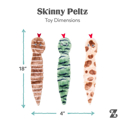 ZippyPaws Skinny Peltz No Stuffing Dog Toy Pack to Keep Them Plush