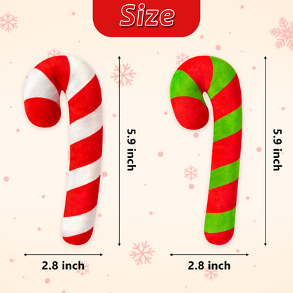 MALLMALL6 2Pcs Christmas Candy Cane Catnip Toys Gift for Cat, Catnip