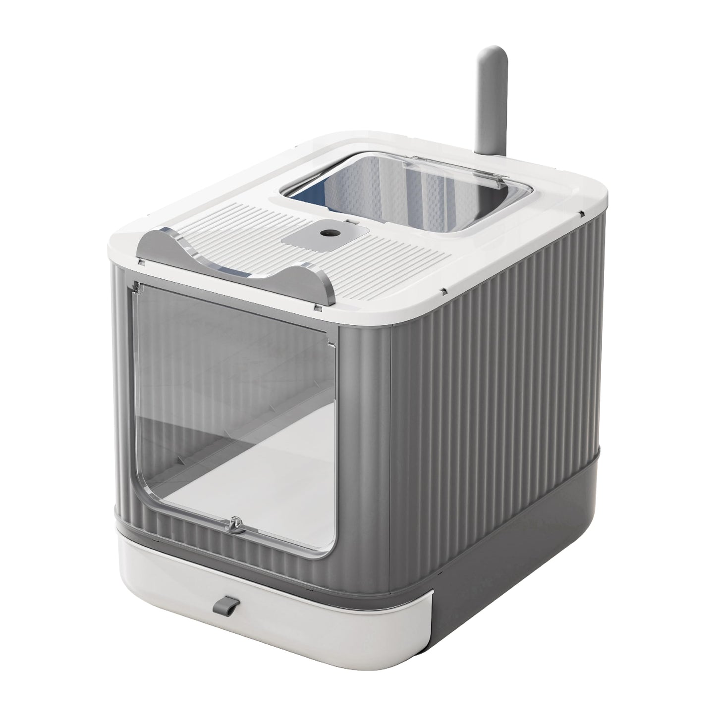 Upgraded Fully Enclosed Cat Litter Box with Lid, Covered Cat Box