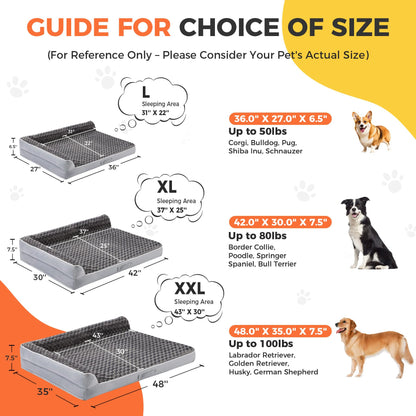 Aeroluxe Dog Beds Large Sized Dogs, XL Orthopedic Dog Beds