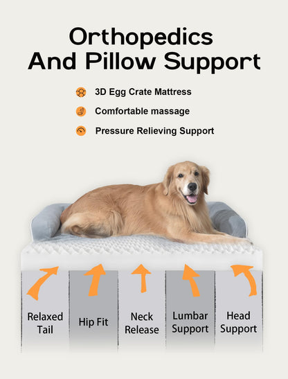 Extra Large Dog Bed Orthopedic Waterproof: Memory Foam Dog Bed