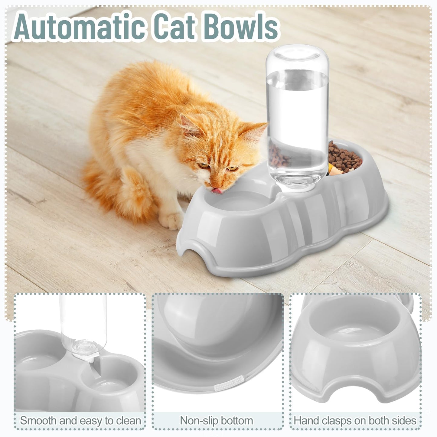 Tioncy 7 Pcs Small Cat Kitten Starter Kit Cat Litter Box with Mat