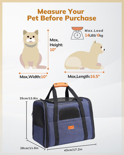 Morpilot Cat Carrier Soft Sided Cat Carrier Large for Big Carrier