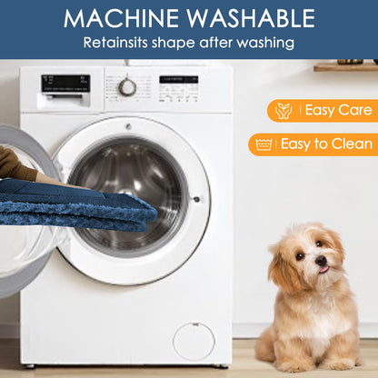 4 Pcs Washable Dog Bed Plush Orthopedic Outdoor Crate Mat