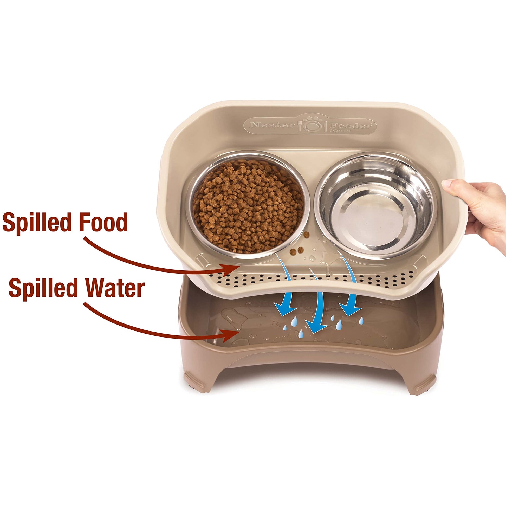 Neater Feeder Express Model w/Slow Feed Bowl Mess-Proof Dog Bowls Bowl