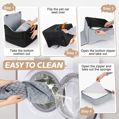 JOEJOY Elevated Dog Car Seat for Small/Medium Dogs up to Memory Seat