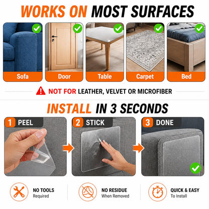 Cat Scratch Furniture Protector 12-Pack [Non-Reflective] Furniture