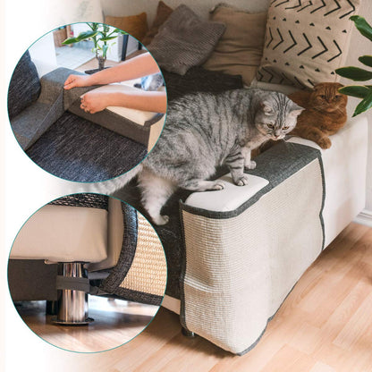 Navaris Cat Scratch Mat Natural Sisal Furniture Protector Mat